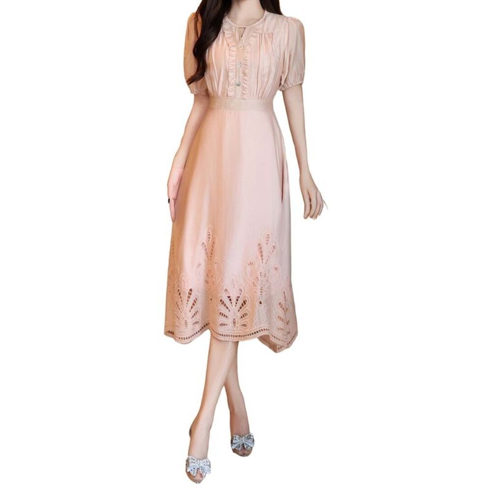 Burryco Womens  Short Sleeve Midi Dress